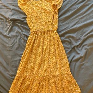 Old Navy Yellow Floral Dress